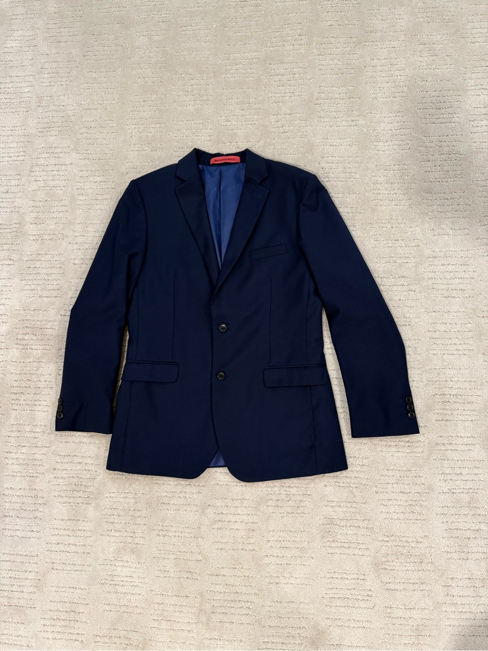 Young Men Junior Kids Navy Two-Button Blazer